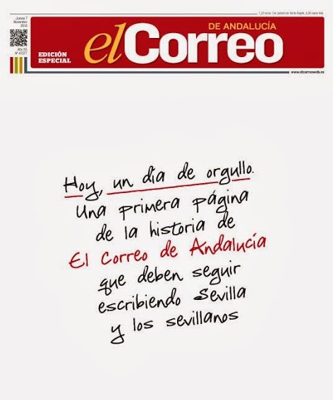 Portada de la edición especial de El Correo publicada el 7 de noviembre.